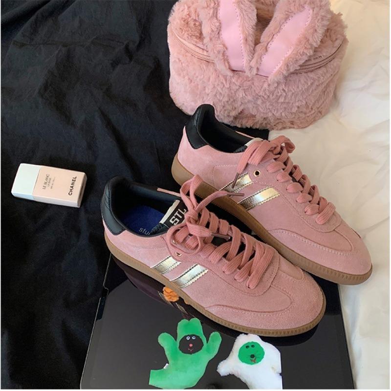 Fashion Women's Sports Shoes, Flat-soled Dexter Shoes, Retro Casual Sneakers, Lace-up, White Shoes, Versatile Color Matching, Autumn