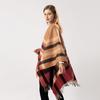 Ladies scarf autumn and winter thorn plaid fringed versatile thermal shawl cape dual-purpose fashion