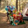 1pc W-Winx Club Theme Blanket - Digital Print, Polyester, Cozy for All Seasons, Perfect for Outdoor, and Travel