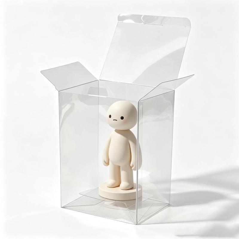Clear Rectangular PVC Display Box 4 Inch Waterproof Plastic Container for Figurine Small Craft Gift Packaging