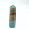 1pc Aqua Blue Calcite Tower Lemurian Blue Blue Onyx Obelisk, Natural Stone Crystal Wand for Home Decor