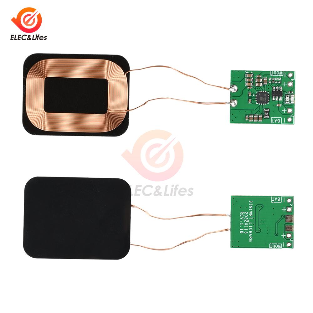 Lithium Battery Wireless Charging 1W 1V 1A Wireless Charging Receiver Module Small Coil Built-in 1.7V Modification Scheme