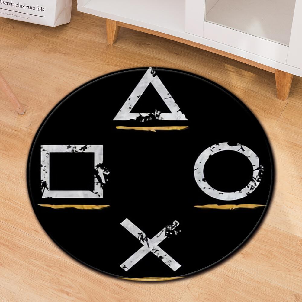 Flower Print Carpet Round Floral Living Room Area Rug Chinese Style Bedroom Rug Kids Play Floor Mat Kitchen Bath Rug Home Decor