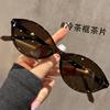 Fashion rice nail nerd sunglasses new sunglasses small frame cat eye UV protection women sun