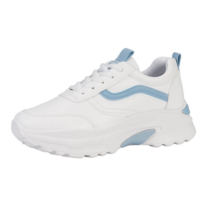 

Student leather surface summer new mesh breathable thick-soled comfortable sports shoes hollow dad shoes 41 синій