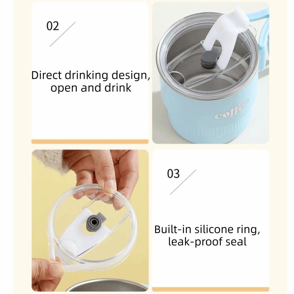 Leak-proof Insulated Water Cup Sealed Thermal Drinkware Stainless Steel Coffee Mug Drinking