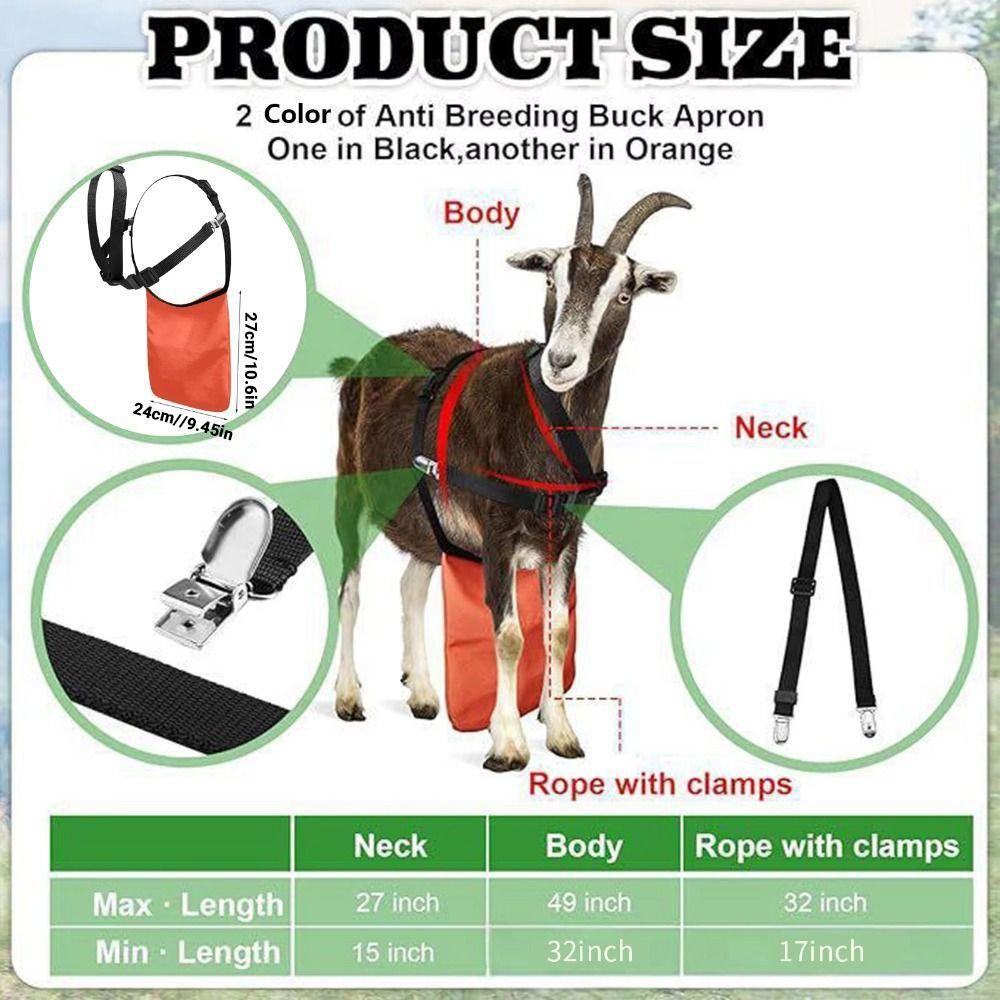 Adjustable Strap Goats Anti Breeding Apron Breathable Anti Mating Sheep Skirt  Goat Farming