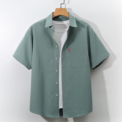 Men's Summer Breathable Short-sleeved Shirt Large Size Casual Collar Short Sleeve Office Short Sleeve