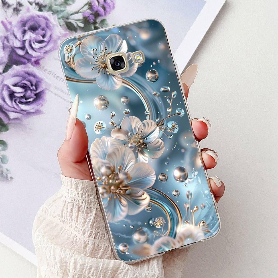 Clear For Samsung A5 2017 Case A520F Cute Cat Fashion Flower Funny Cool Painted Back Cover For Samsung Galaxy A5 2017 Phone Case
