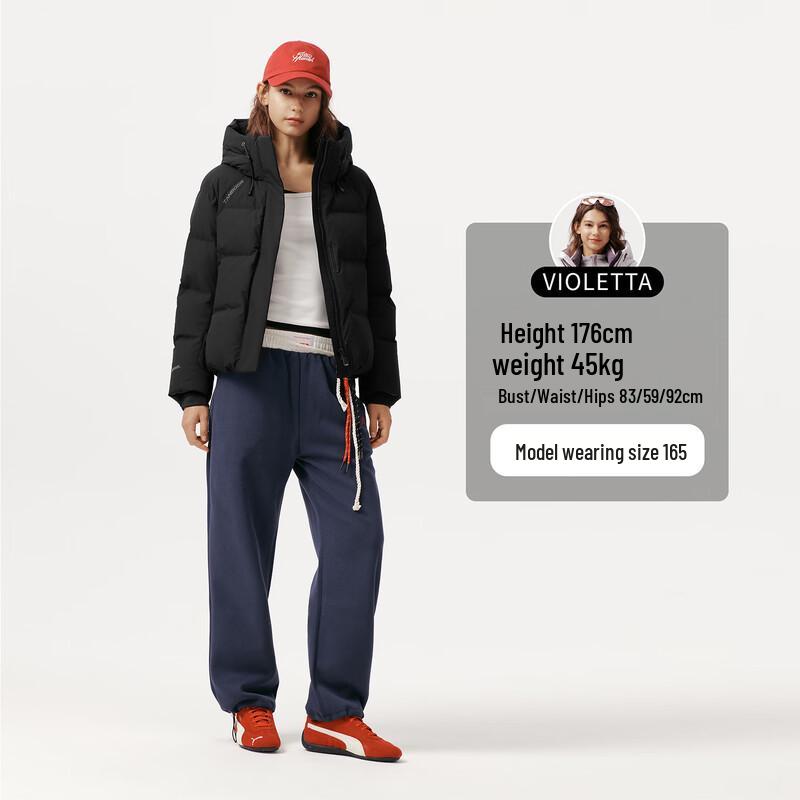 Tanboer Women's Hooded Goose Down Short Puffer Jacket TB5550302Z