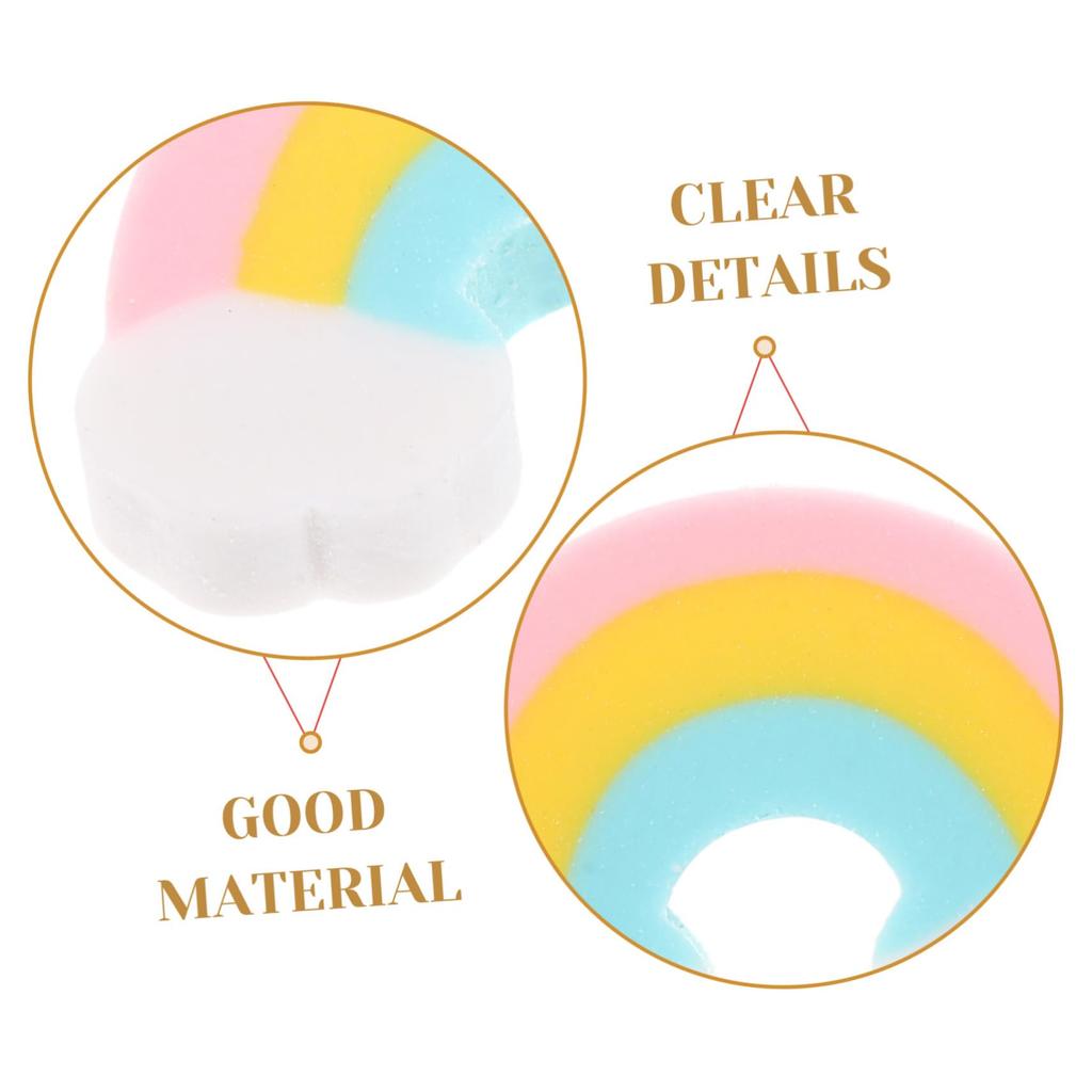 SEWACC Rainbow Mini Size inch x Soft Gentle on Perfect for and Home Colorful and Fun Stationery Gift Erasers, 50-Pack, (1 0.7 inch), Material, Paper,