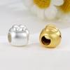 Sterling Silver 999 Little Rabbit Steamed Bun Beading Accessories for Handmade Jewelry