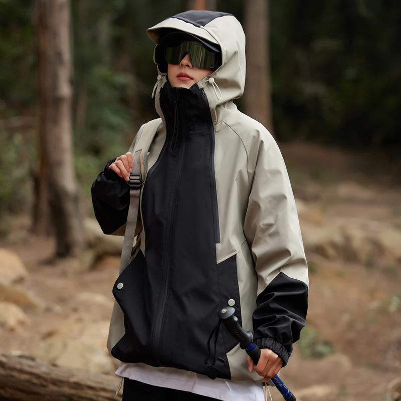 

Весна Новая Парная Толстовка с Капюшоном Ветрозащитная Куртка Уличная Повседневная Куртка Модный Бренд Уличный Стиль Мужская Куртка 5XL