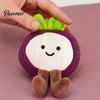 Interactive Pet Toys Plush Mangosteen Dog Toy with Bell, Cute Squeaky Fruit Boredom Breaker Toy, Soft Stuffed Chew for Dogs Puppies Biting Shaking