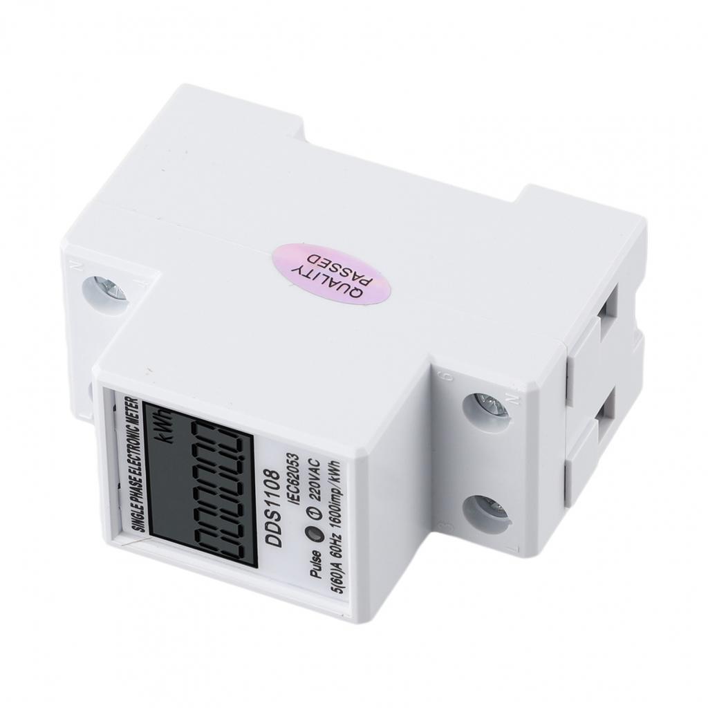 Energy Meter White With Backlight Without Backlight