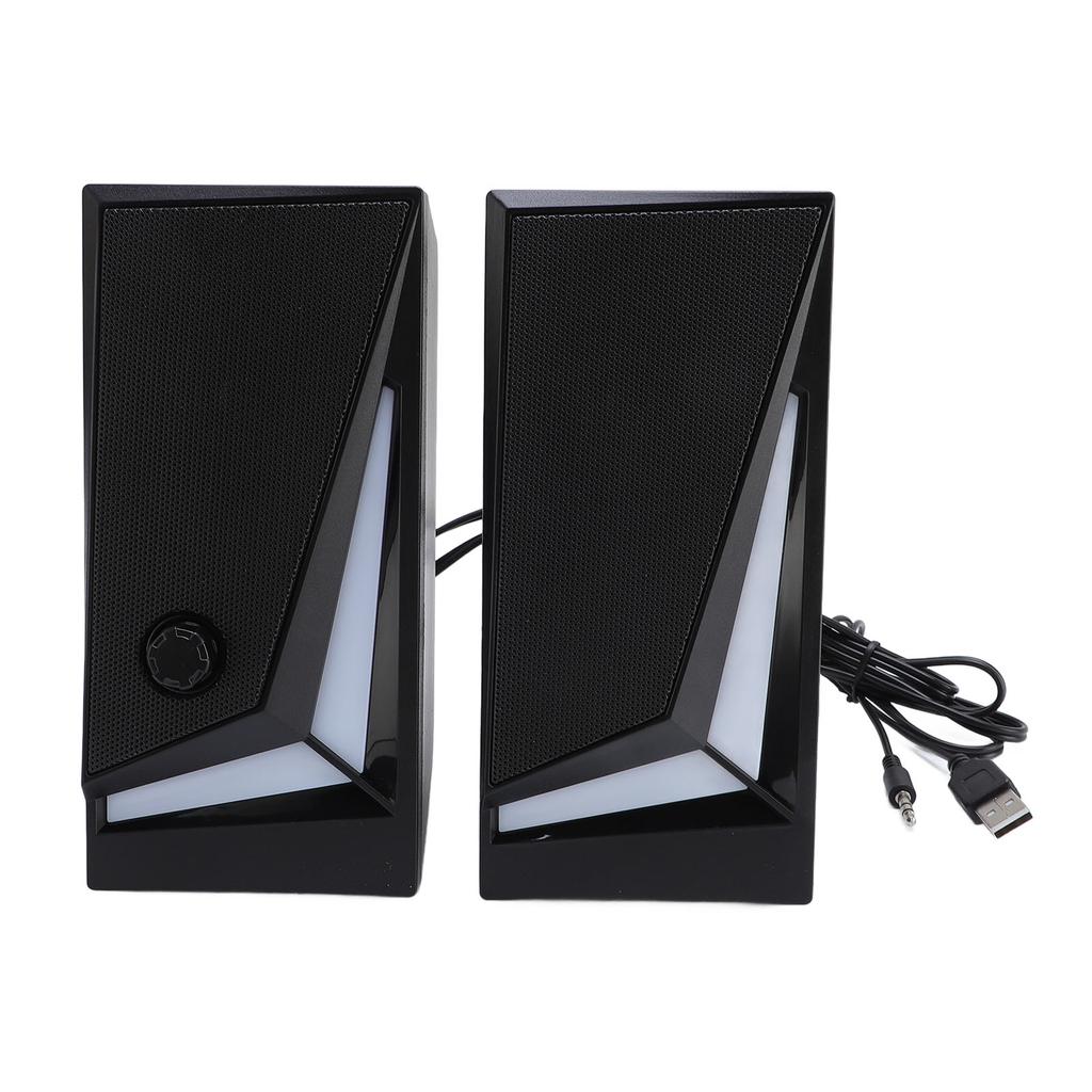 1 Paar Computerlautsprecher 2 Zoll Vollbereichseinheit USB RGB 7 Dynamische Lichteffekte Laptop-Lautsprecher mit