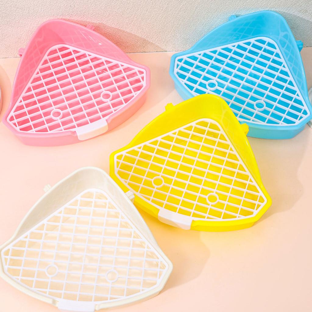 Hamster Litter Box Pet Corner Toilet Small Pet Potty Trainer Litter Tray Habitat Decor for Squirrel Chinchilla Rabbit