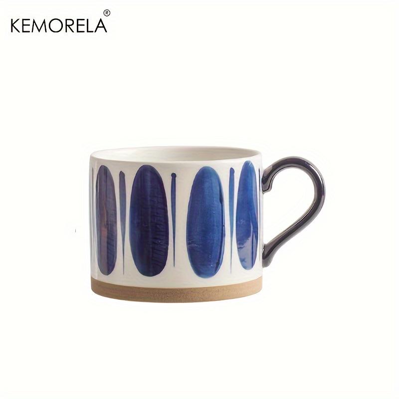 KEMORELA 1 шт 450 мл скандинавская керамическая чашка кофейная молочная кружка с ручкой ретро большая емкость японский завтрак овсянка чашка подарочный набор