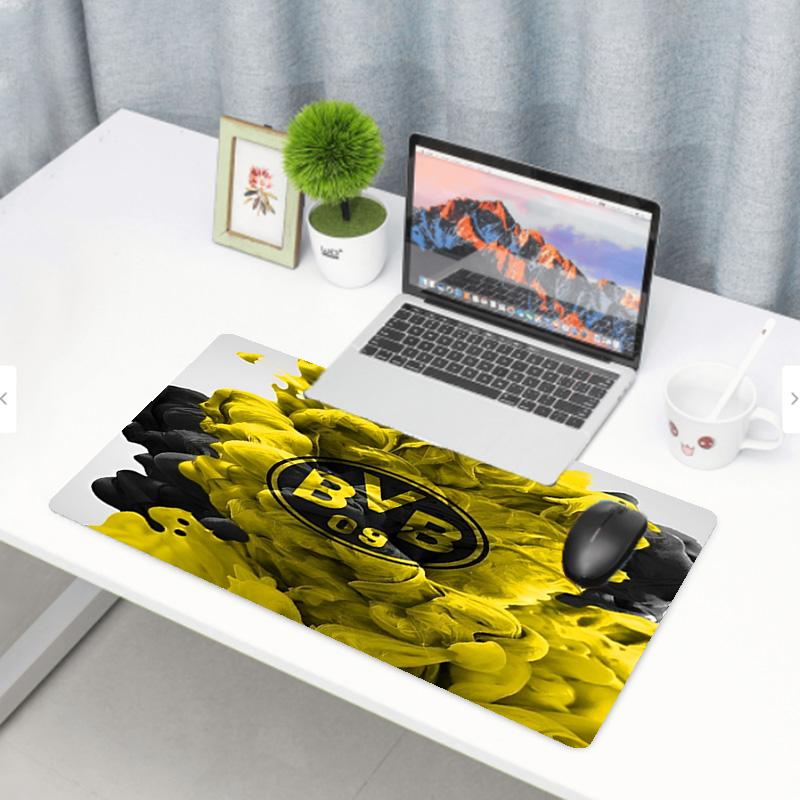 Borussia Dortmund Print Mouse Pad, Anti‑Slip Desktop Keyboard Mat, for PC Laptop Gaming Working Daily Use, Cool Festival Surprise Gift