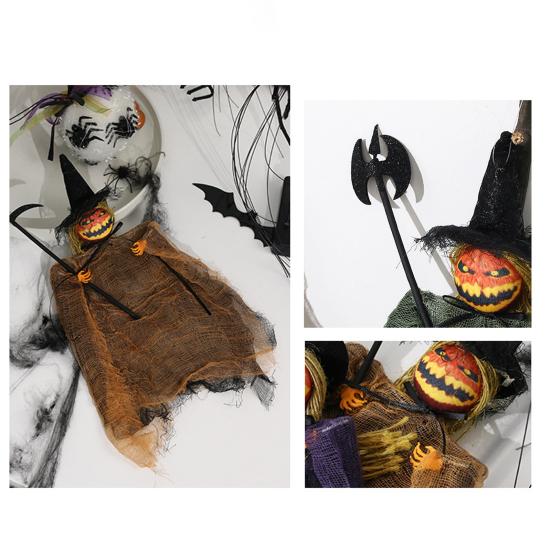 Spooky Halloween Plush Dolls Spooky Pumpkin Design Create Atmosphere Realistic Doll for Haunted Houses Parties