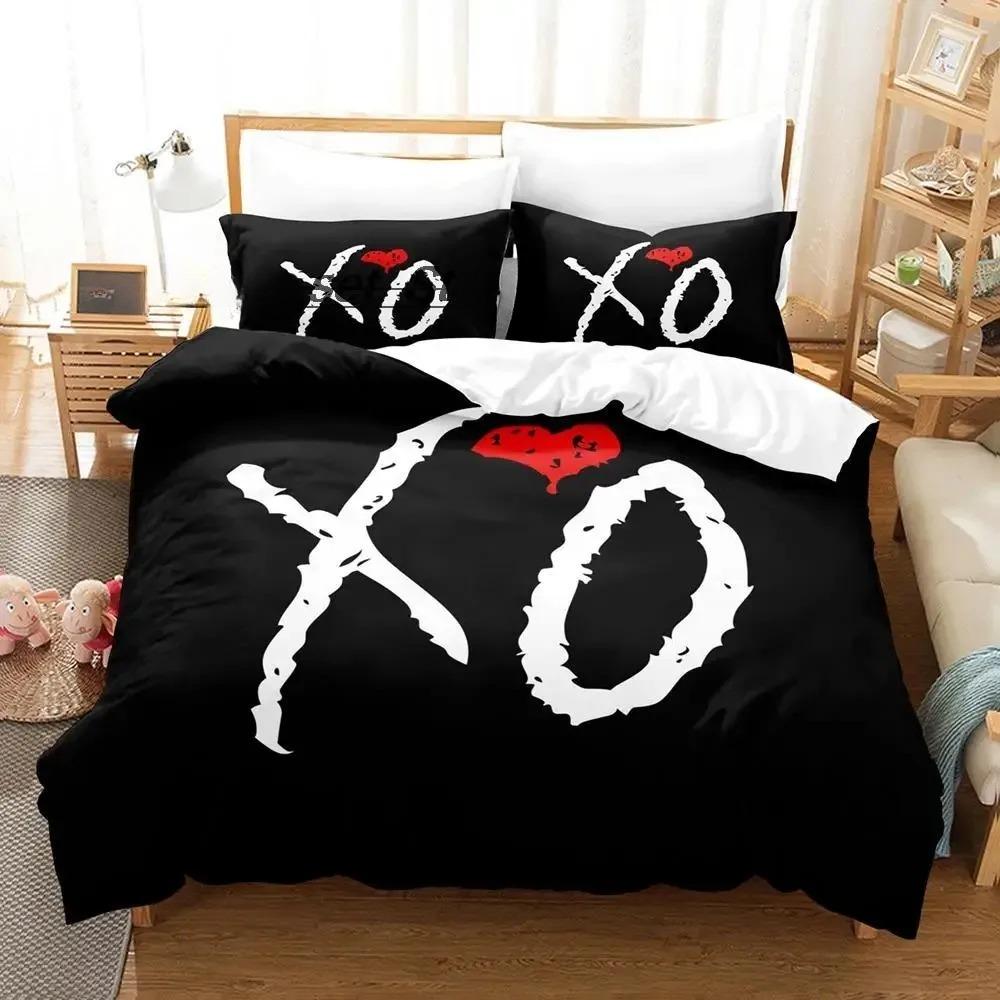 

Star Singer The Weeknd Bedding Set XO Bed Supplies Set Duvet Cover Bed Comforter Set Bedding Single Double King Size EU single(135x200cm)