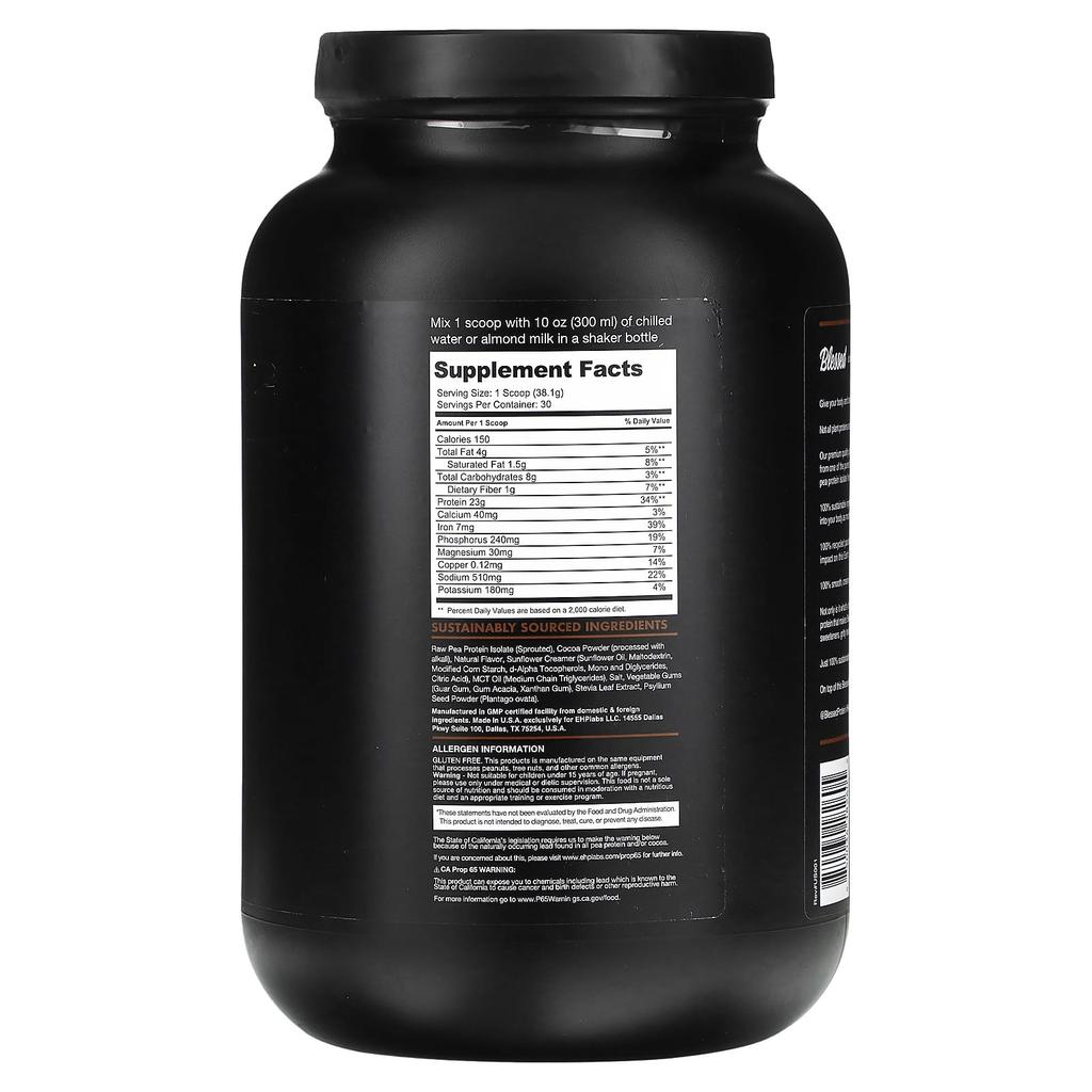 Plant Protein, Chocolate Milk, 1.1Kg(2.52Lb)