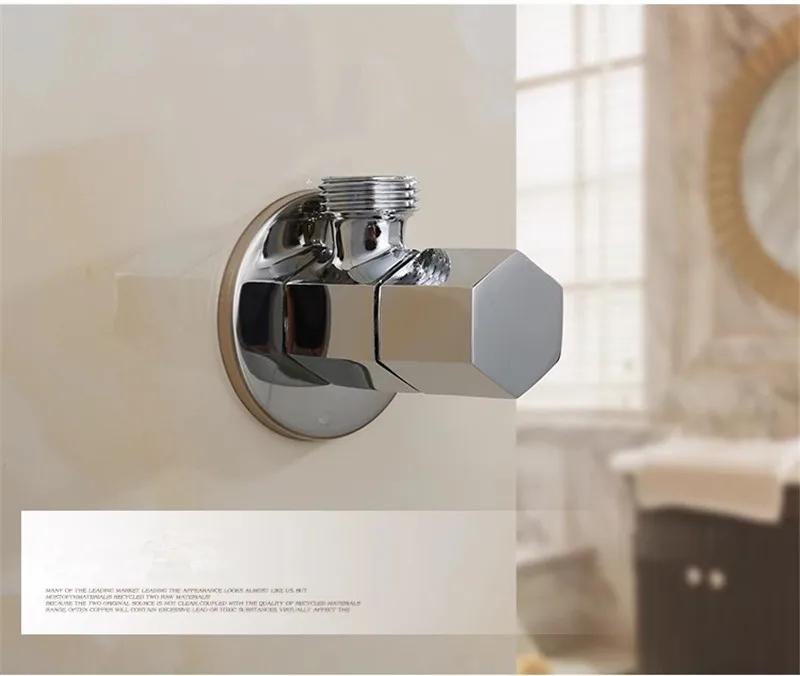 Antique Carved Angle Valve Brass Wall Mount Angle Valve for Toilet Universal Stop Water Triangle Valve for Faucet and Toilet