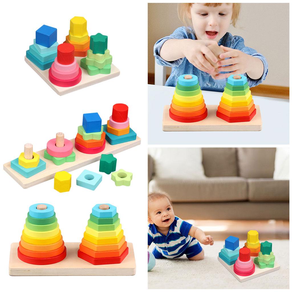 MONTESSori Geometric Stacker Early Acknowledgment Learning Colorful Shape Classification Classification of Stackable Toys