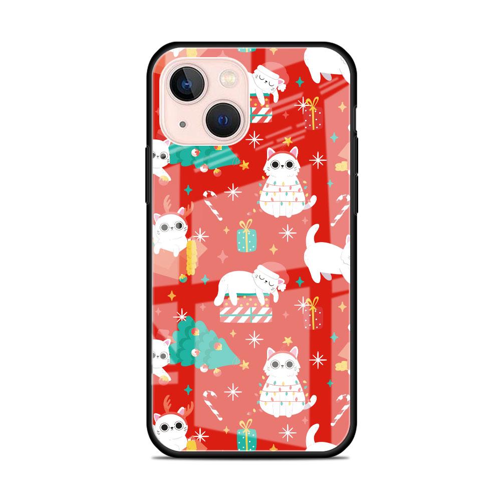 

Снежный рождественский стеклянный чехол для Apple iPhone 14 13 11 12 Pro 7 XR X XS Max 8 6 6s Plus SE 2022 13Pro закаленный телефон Tampa iPhone 7Plus(8 Plus)