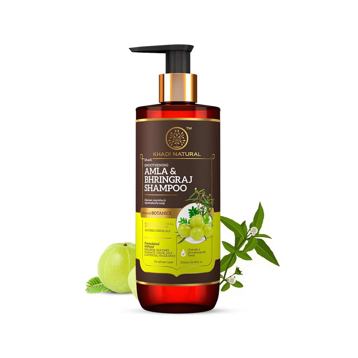 

Khadi Natural Amla Bhringraj Shampoo Gentle Hair Cleansing For Soft Smooth Hair Suitable For All Hair Types 310 ml