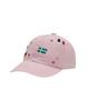 THEMUSEUMVISITOR Flag Eyelet Ball Cap (Pink)