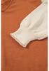 Autumn V-neck Color Block Puff Sleeve Sweater - Women's Casual European & American Style