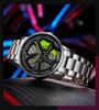 Sanda Men's Waterproof Alloy Quartz Watch with Creative Rotating Dial