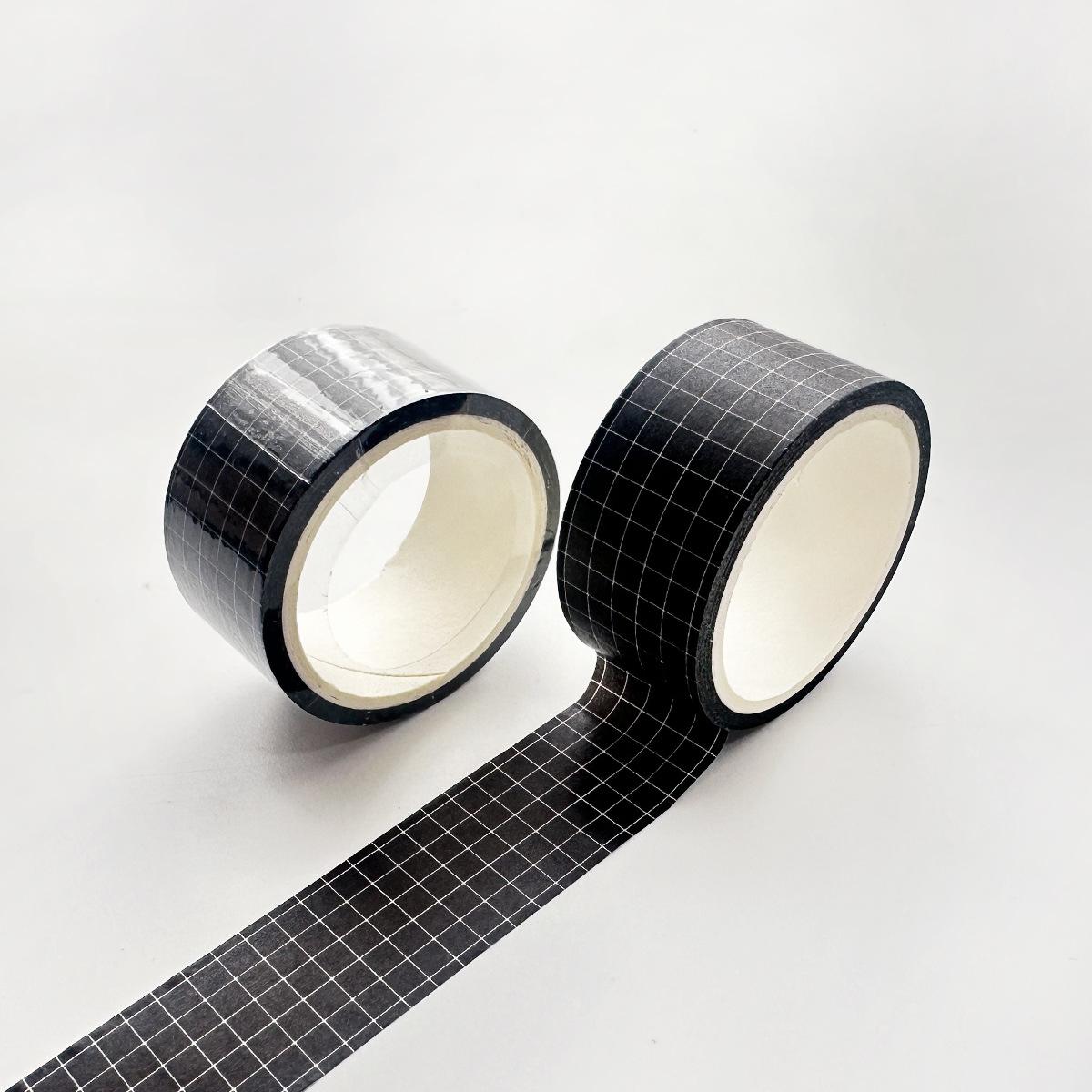 20mm * 5m/roll Ins Black and White Grid Texture Washi Masking Tape Planner Handbook Collage Handmade Scrapbook Basic Materials