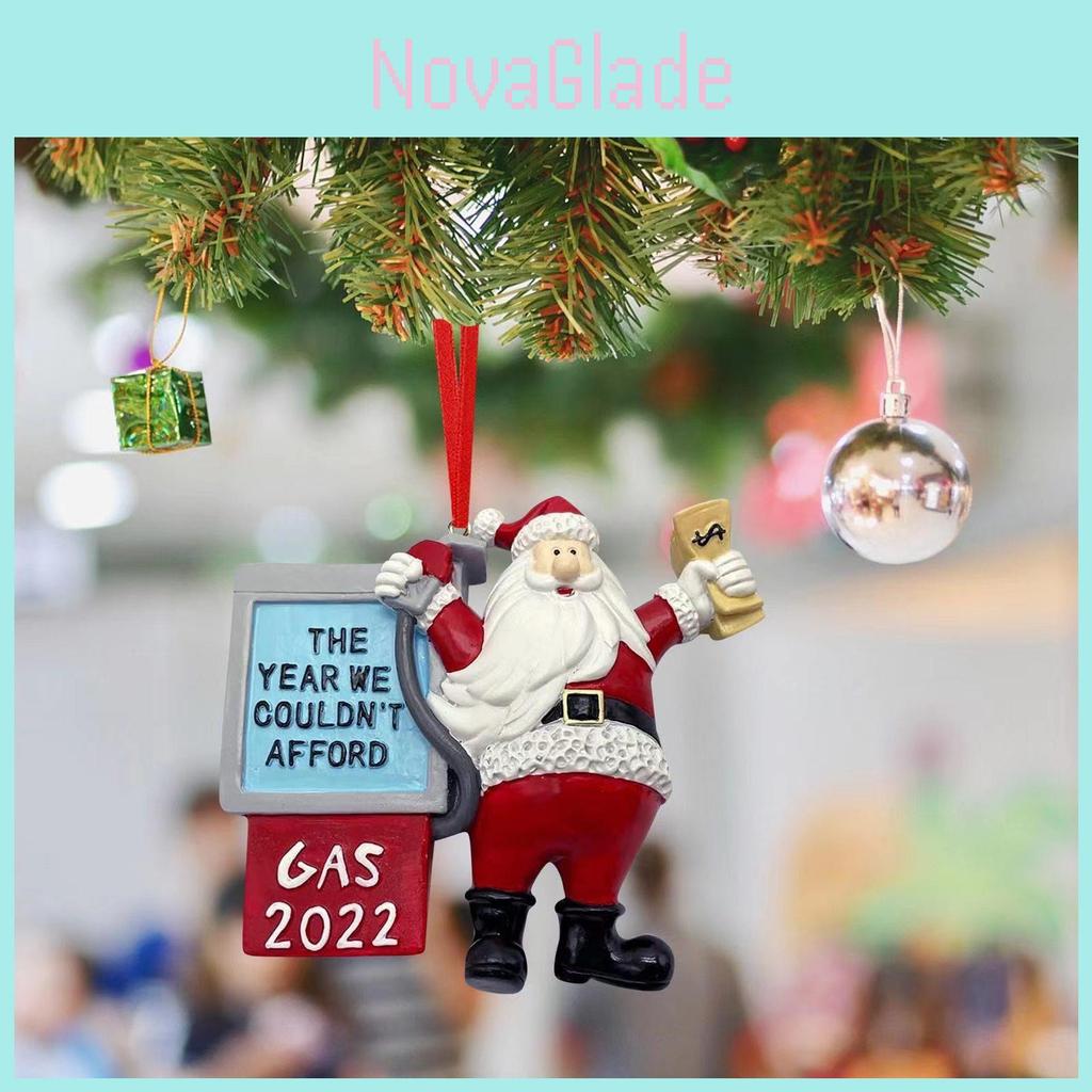 2022 Santa Claus Gas Oil Christmas Tree Ornament Pendant Decoration