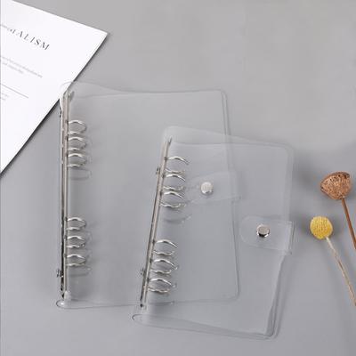 Transparent Color Plastic Clip File FolderA4/A5/A6/Notebook Loose Leaf Ring Binder Planner Agenda School Office Supplies