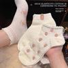 Floral Socks, Children's Short Socks, Summer Lightweight Cotton Socks, Mesh Ventilation, Strawberry Style, Versatile, Trendy, Short Tube, Summer
