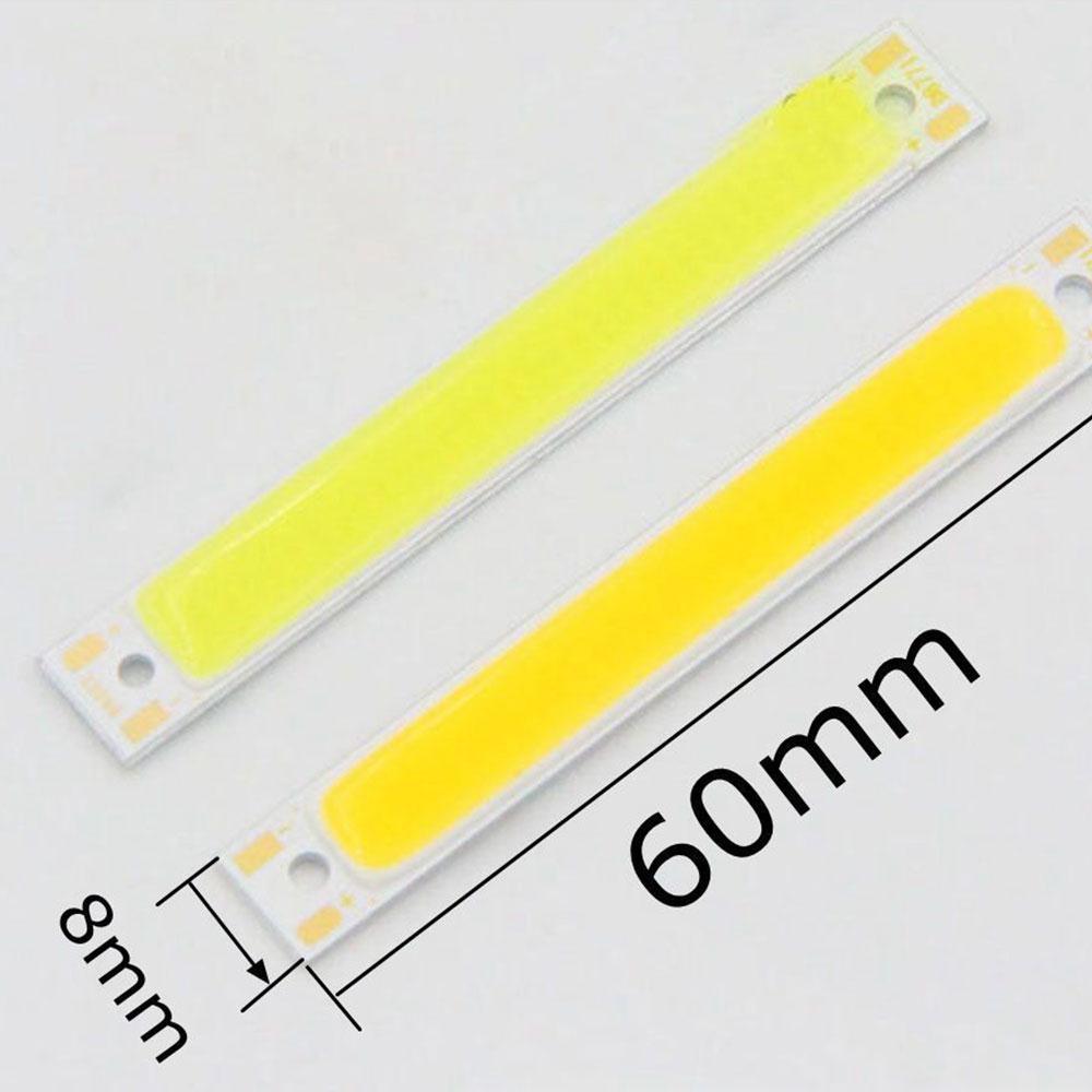 10X Led Strip Light 3w Cob Bar Blue Lights 6000k Red Dc3v Diy 3000k Lamp Interior Decorative Lighting Beads Bright For Shop Home