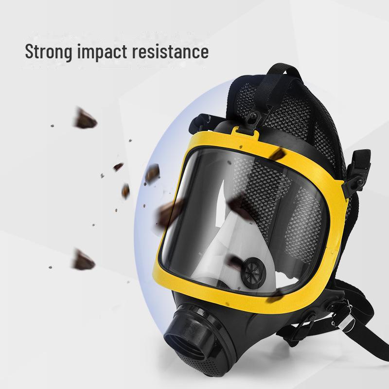 

Прочная силиконовая противогазовая полнолицевая маска с широкоугольным экраном для ПК