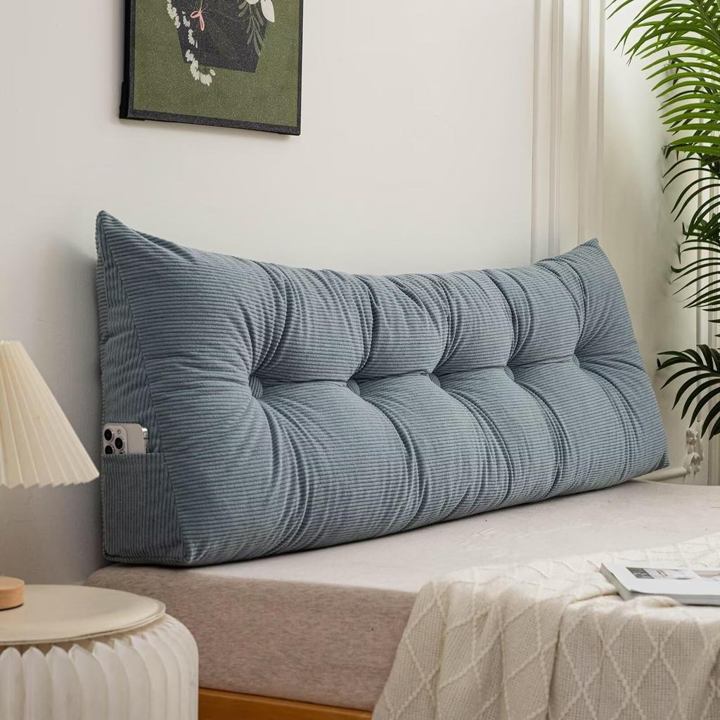 College Dormitory Double Bed Pillow, Wedge Reading Pillow, Headboard, Plush Backrest, Bedside Rest Pillow, Sofa Bed, Bunk Bed, Dormitory Cushions