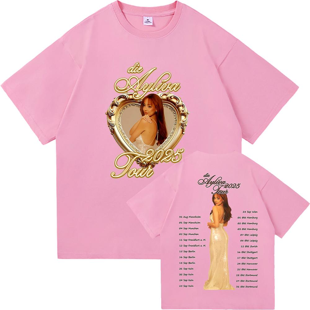 Tricou Ayliva Tour 2025 Modă de vară Bărbați/Femei Harajuku Grafic Retro Tricou Bumbac Casual de Înaltă Calitate Tricouri