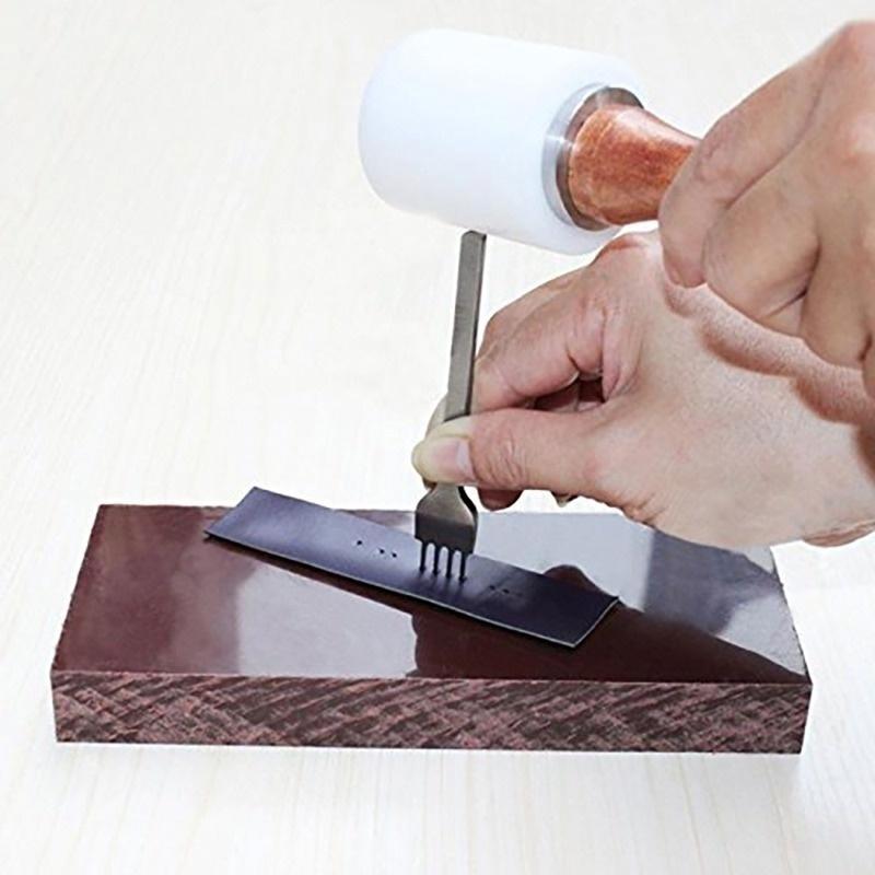 4Pcs Prong Leather Craft Tool Diy Leather Tools Hole Punches Stitching for Leather Belt Punch Tools