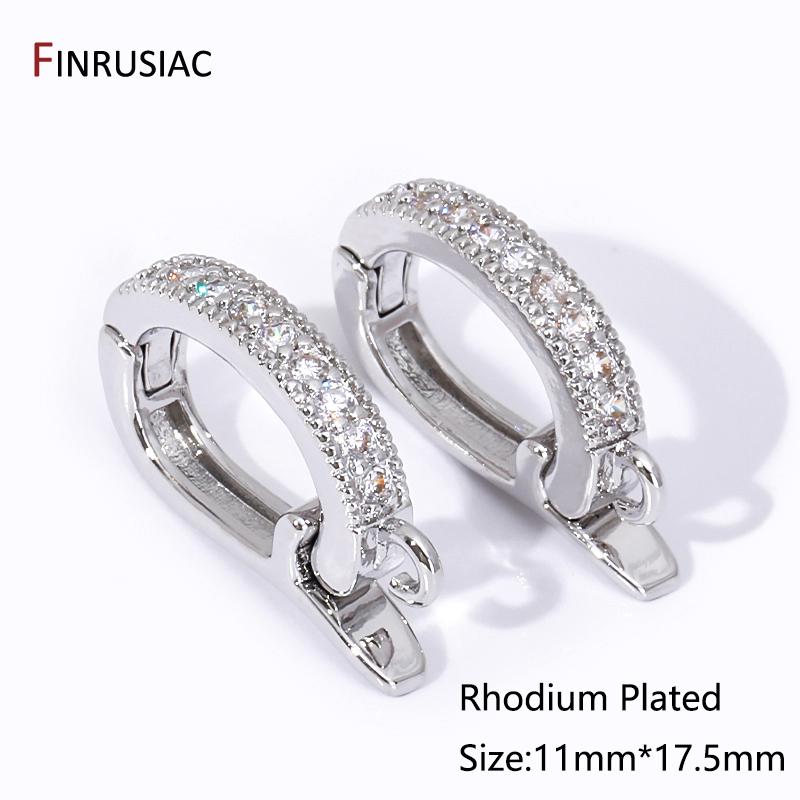 

Wholesale 18K Gold Plated Brass Hinged Necklace Enhancer Inlaid Zircon Pendant Bail With Ring For DIY Jewelry Making Accessories 2 pieces