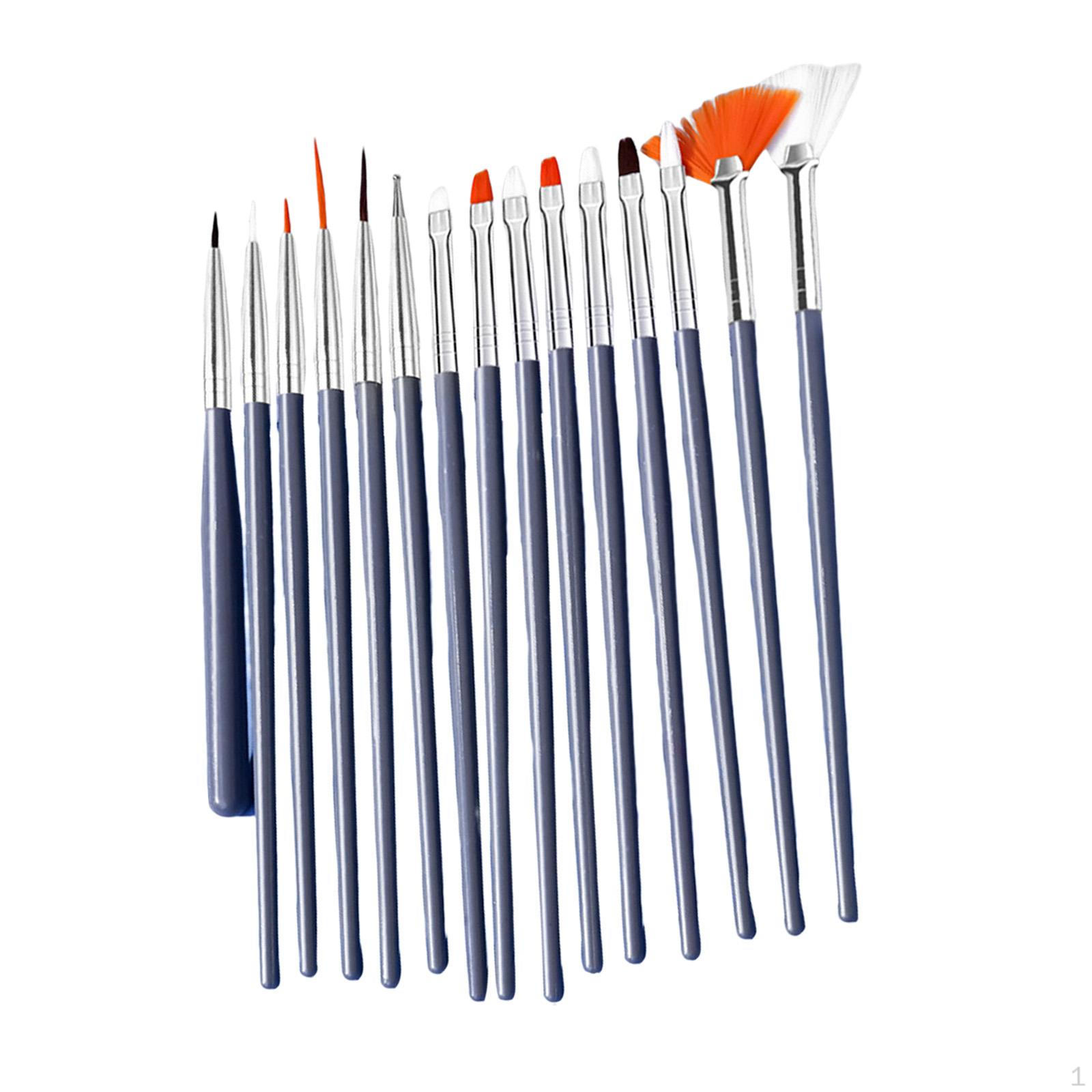 

15 Pieces Nail Art Design Pen, Drawing Gradation for Women Girls, Smudge DIY Dotting сірий колір