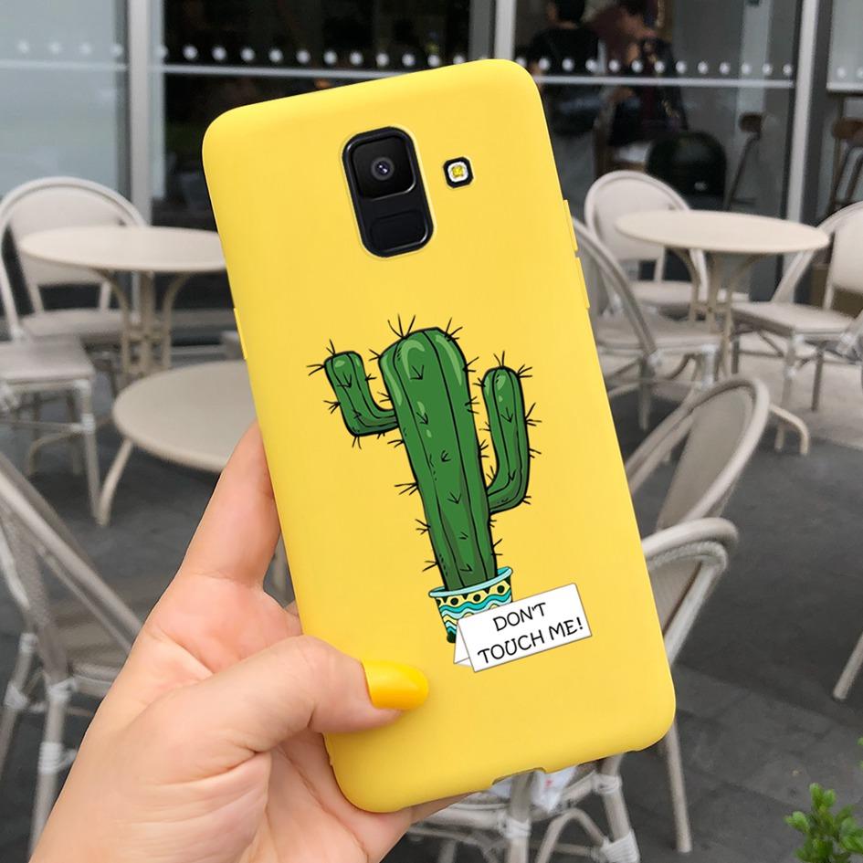 For Samsung Galaxy A6 2018 Case SM-A600F Cute Sunflower Astronaut Phone Cover For Samsung A6 Plus 2018 A6Plus A6+ SM-A605F Coque