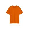 Uniqlo Tricou Pulover Culoare Solidă Gât Rotund Unisex Topuri Portocaliu-Maro 445000-27