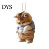 Fat Belly Cat Decor Automobile Pendant Car Ornament Lightweight Colorful Decoration Acrylic Hanging Mirror Windows Bags Striking