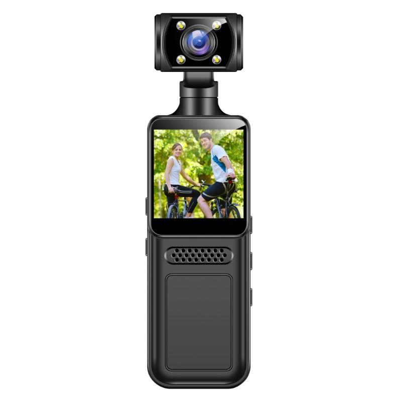 4K Vlogging Camera Handheld Video Camcorder Stabilization Wifi 180 Degree Rotatable Lens with LCD Screen for Outdoor
