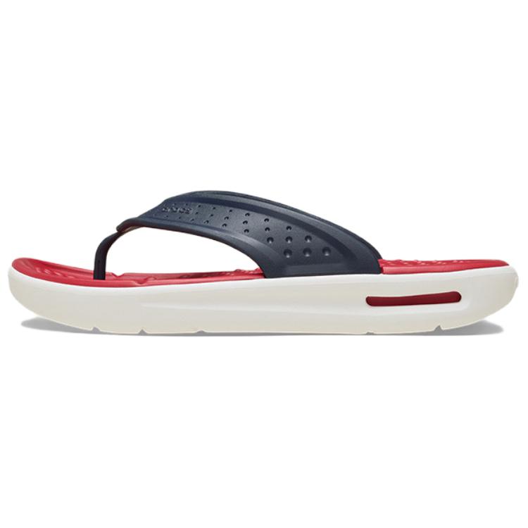 Crocs Comfortable Simple Fashion Anti-Friction Flip Flops Unisex Footwear Blue Red 211101-410