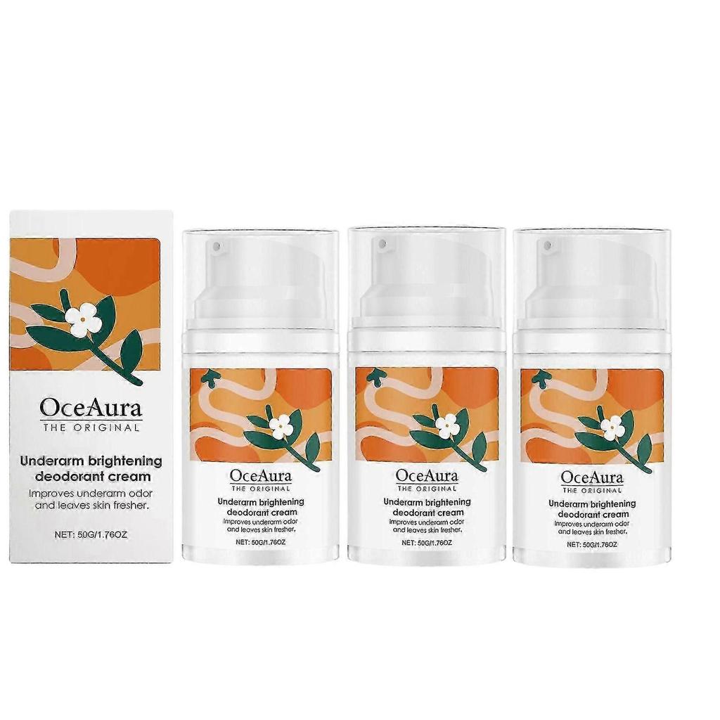 3er Pack Das Original Achselaufhellende Deodorant-Creme zur Behandlung dunkler Achseln, Körpergeruchsentferner für Damen & Herren, Behandlung eingewachsener Haare